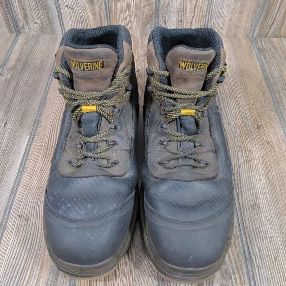 Wolverine Men Leather Work Boots 400‎ Gram Thinsulate Safety Toe Sz 12 W10721